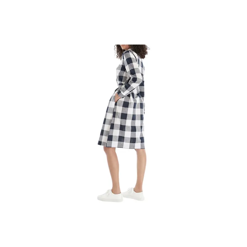 BARBOUR Long-Sleeved Dresses Women's Gray White-1