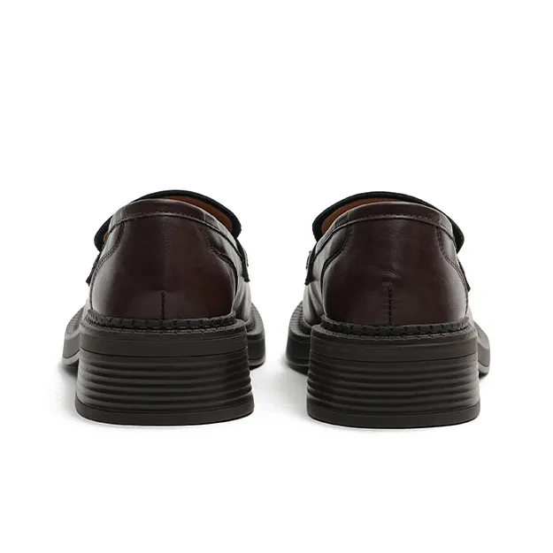 MASOOMAKE Loafers Women's Ink Black/Chestnut Shell Brown-7
