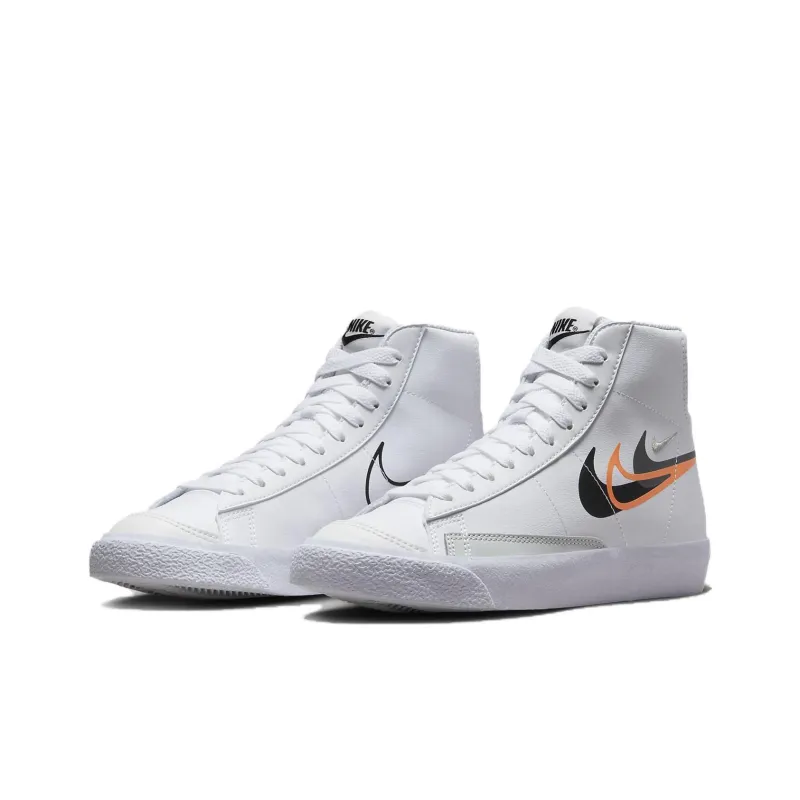 Nike Blazer Mid Next Nature GS 'Multi-Swoosh - White Bright Mandarin'-2
