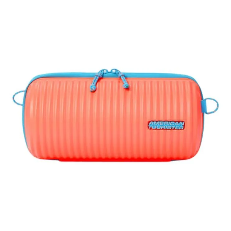 AMERICAN TOURISTER Polycarbonate Cylinder Bag, Shoulder Bag, Crossbody Bag Unisex Coral & Blue-0