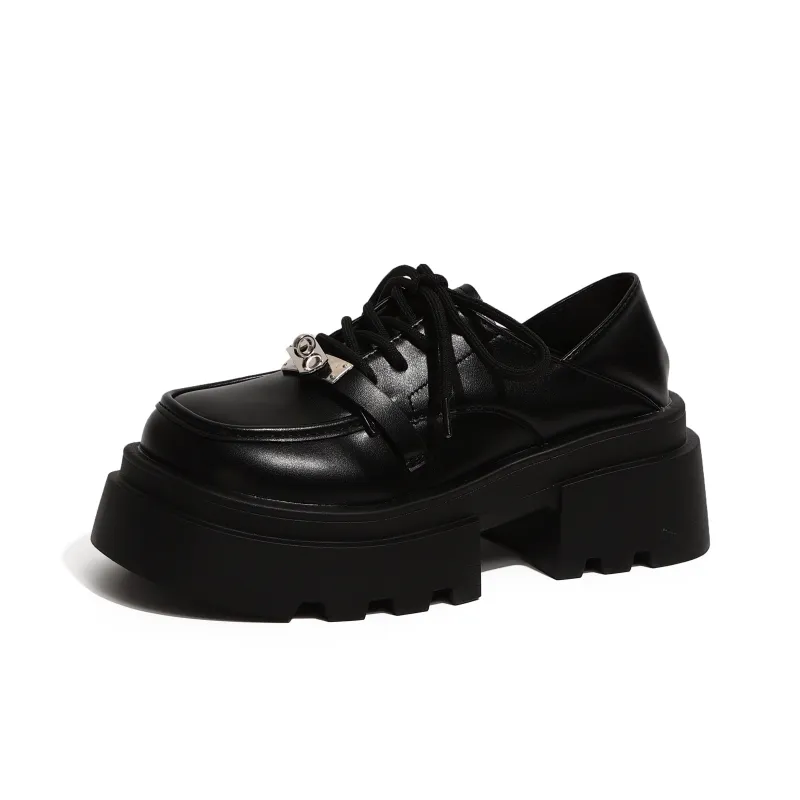 SHUXI Loafers Women's Black Glossy/Black Matte-9