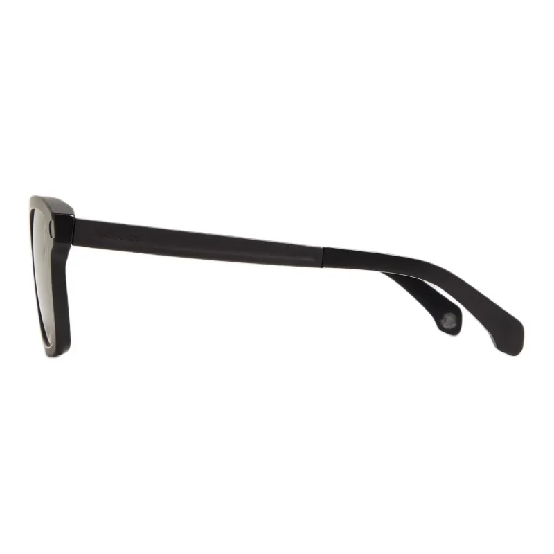 Moncler Acetate Aluminum Square Sunglasses Unisex Black-1