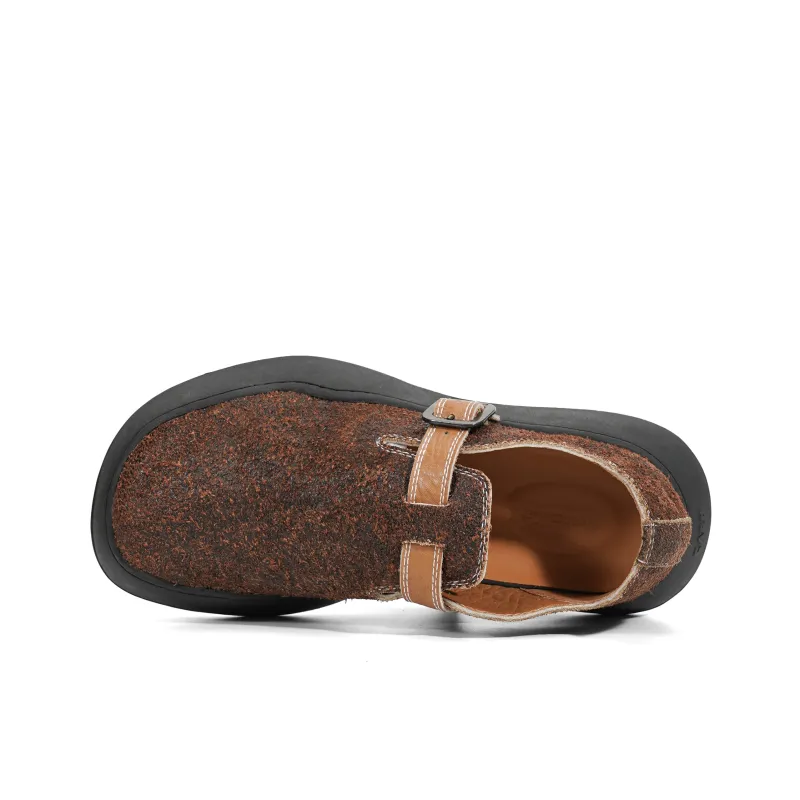 CROOKED CARD Anti Slip Wear Resistant Low Top Casual Shoes Unisex Brown-5
