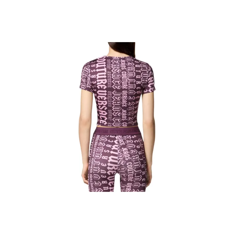 VERSACE JEANS COUTURE Logo Print Crop Top-3
