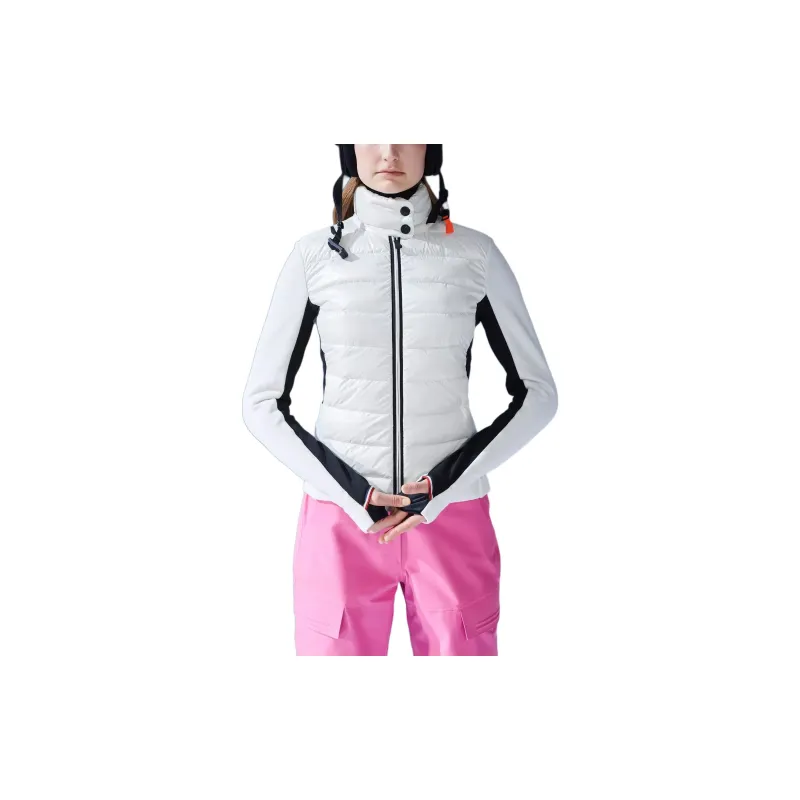 Moncler Padded Fleece Cardigan Down Jacket Women's White-2