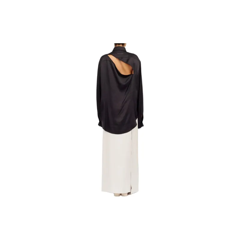 MM6 Maison Margiela Lining Look Two-way Slit-back Shirt-2