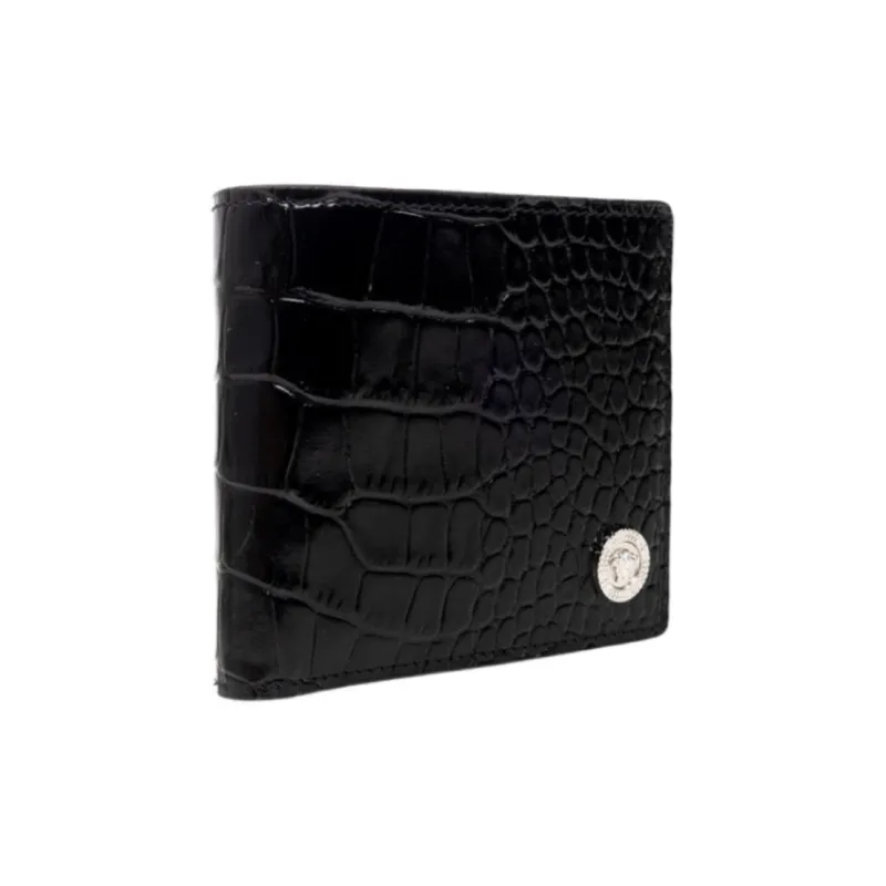 VERSACE MEDUSA BIGGIE Series Calfskin Wallet Men's Black-1