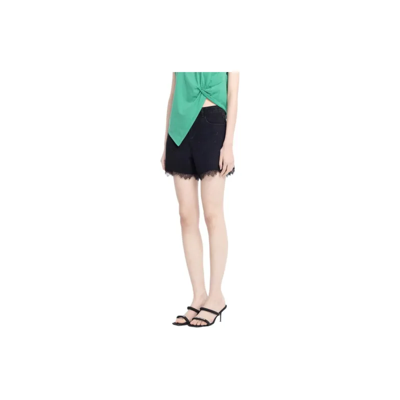XG Denim Shorts Women's Black-3