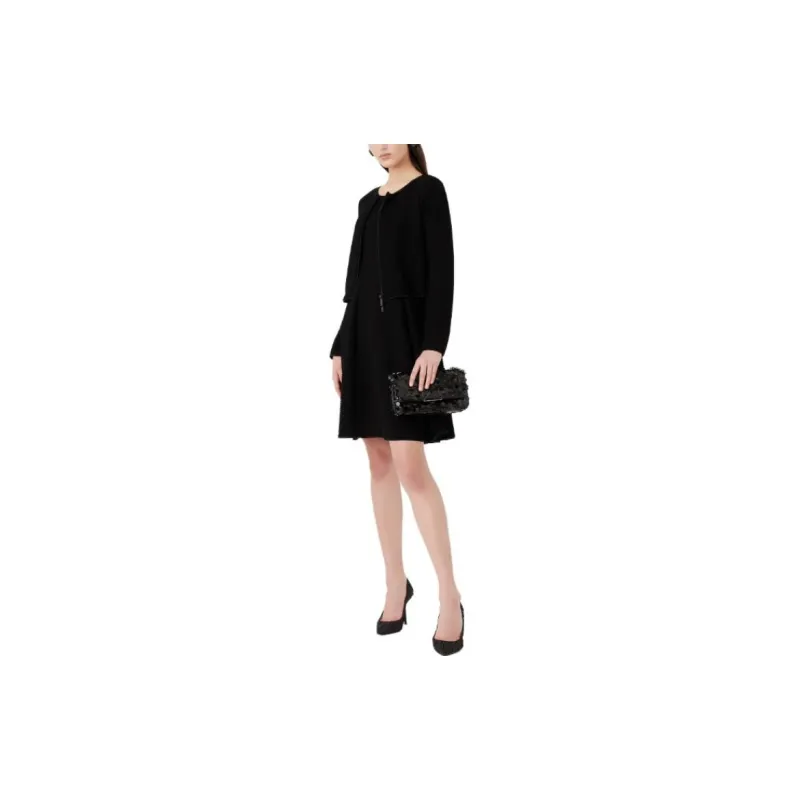 EMPORIO ARMANI SS23 Sleeveless Dress Women's Black-3