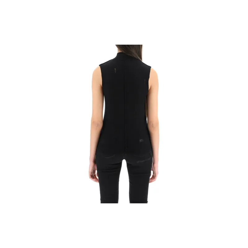 AMIRI High Neck Distressed Knitted Vest-2