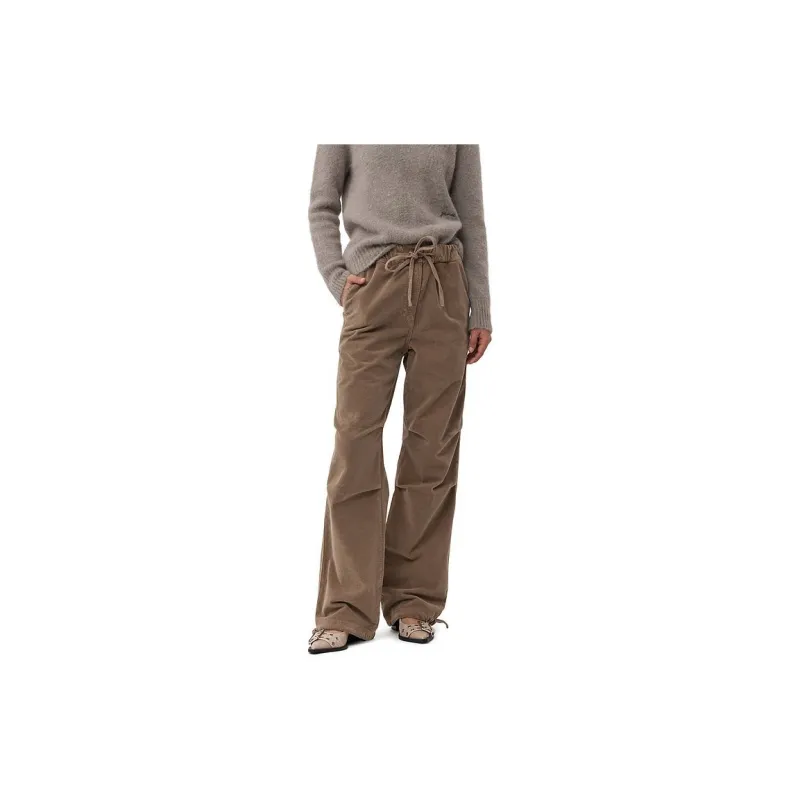 GANNI Corduroy Organic Cotton Trousers-2