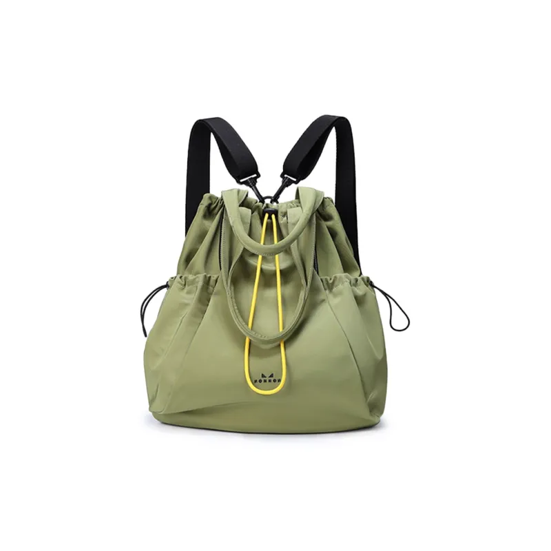 NOXXON Nylon Fabric Backpack Shoulder Bag Backpack Regular Women's Ecru/Nude Pink/Army Green-5
