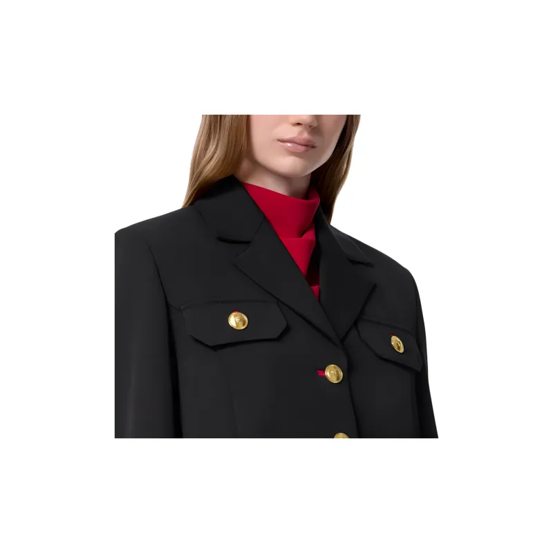 VERSACE Button Up Cropped Blazer-4