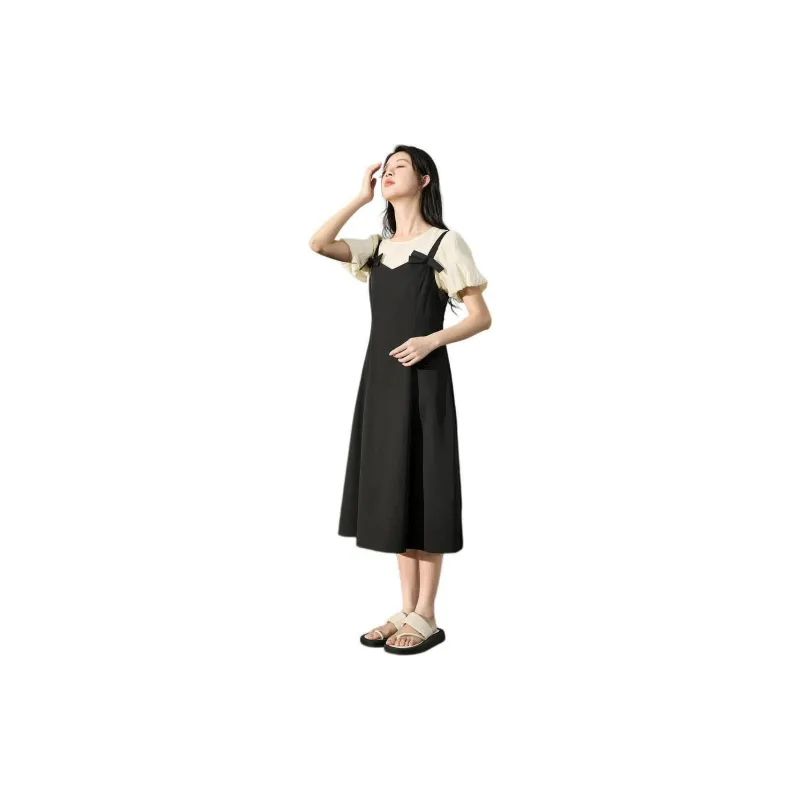 Tonlion SS24 Skirt Set Women's Short Sleeved+Camisole Dress Two Piece Set-3