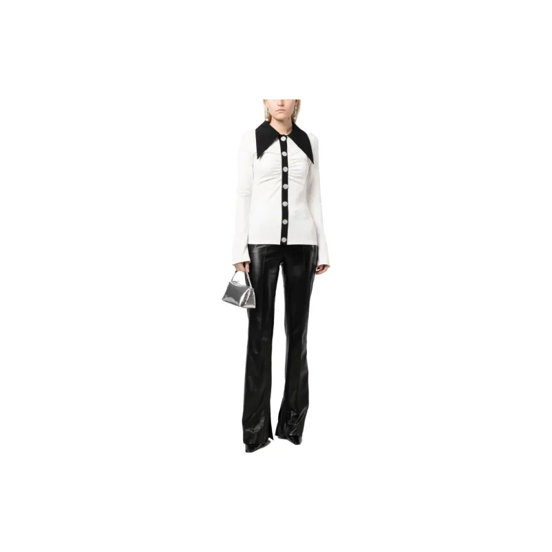 BALMAIN Rhinestone button Long sleeve Shirt-1