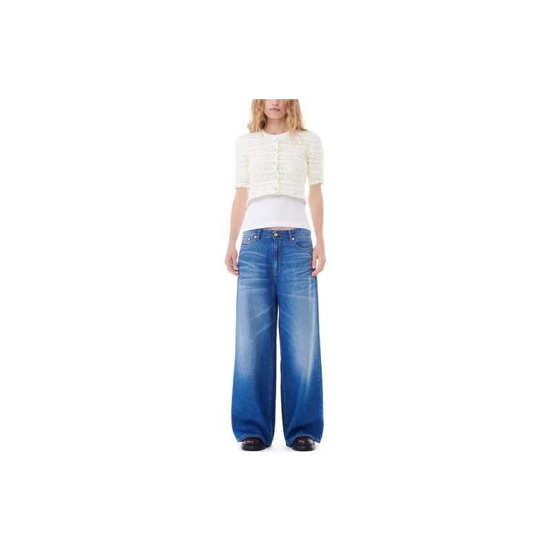 GANNI Short Sleeved Cardigan-1