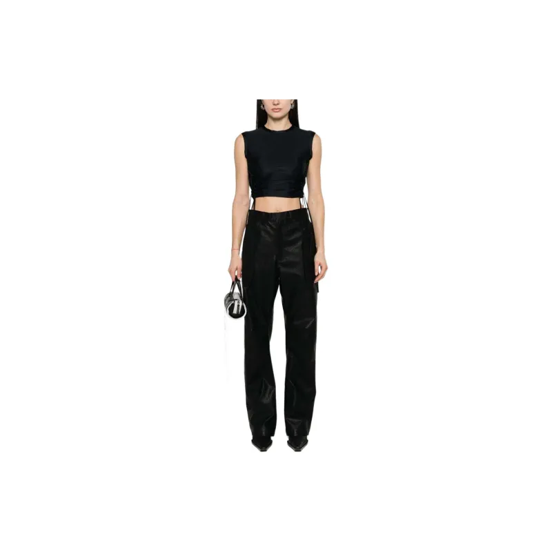 Vetements Laces Styling Tank Top 'Black'-1