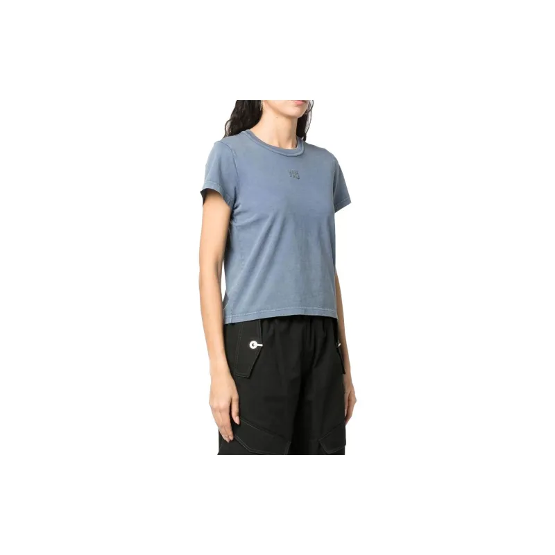 T By Alexander Wang Essential Jersey Shrunk Tee Motor Grey-3