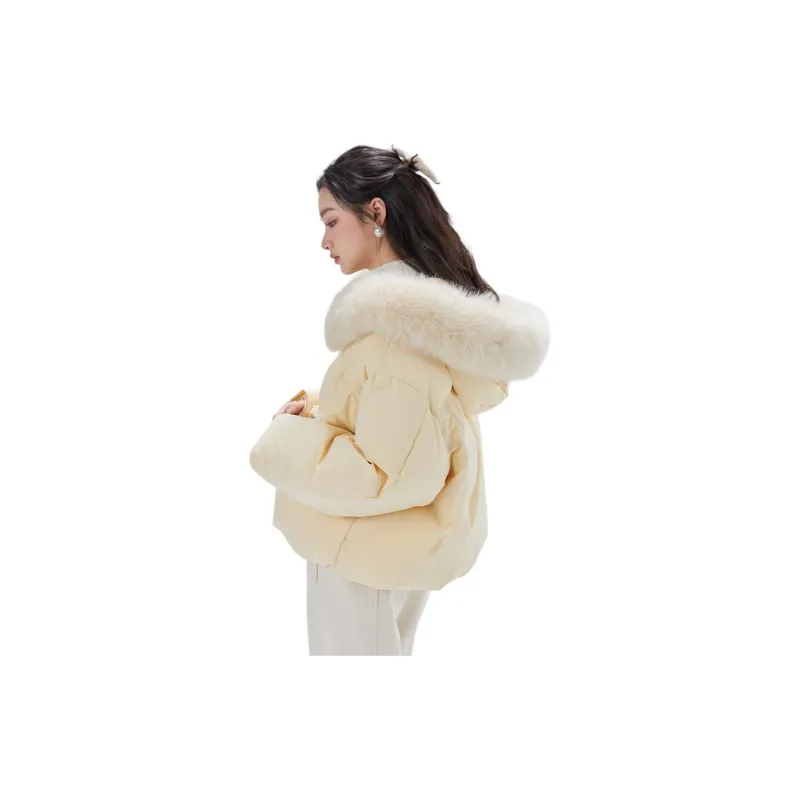 DEAR DEER PUFF Down Jacket Women's Light Yellow-2