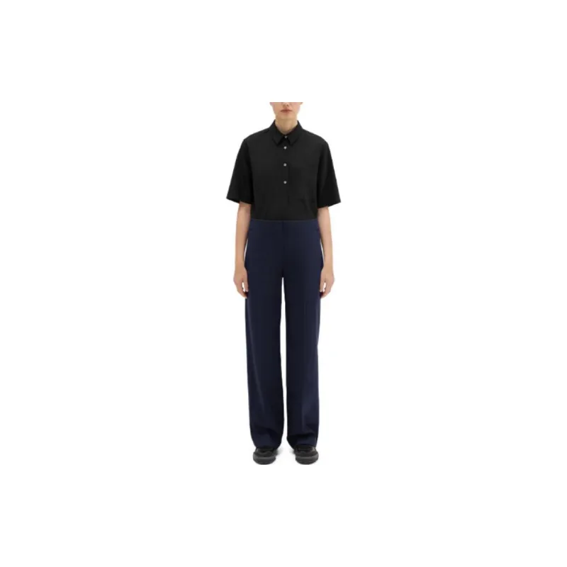 THEORY Casual Pants Women's Misty Navy Blue-1
