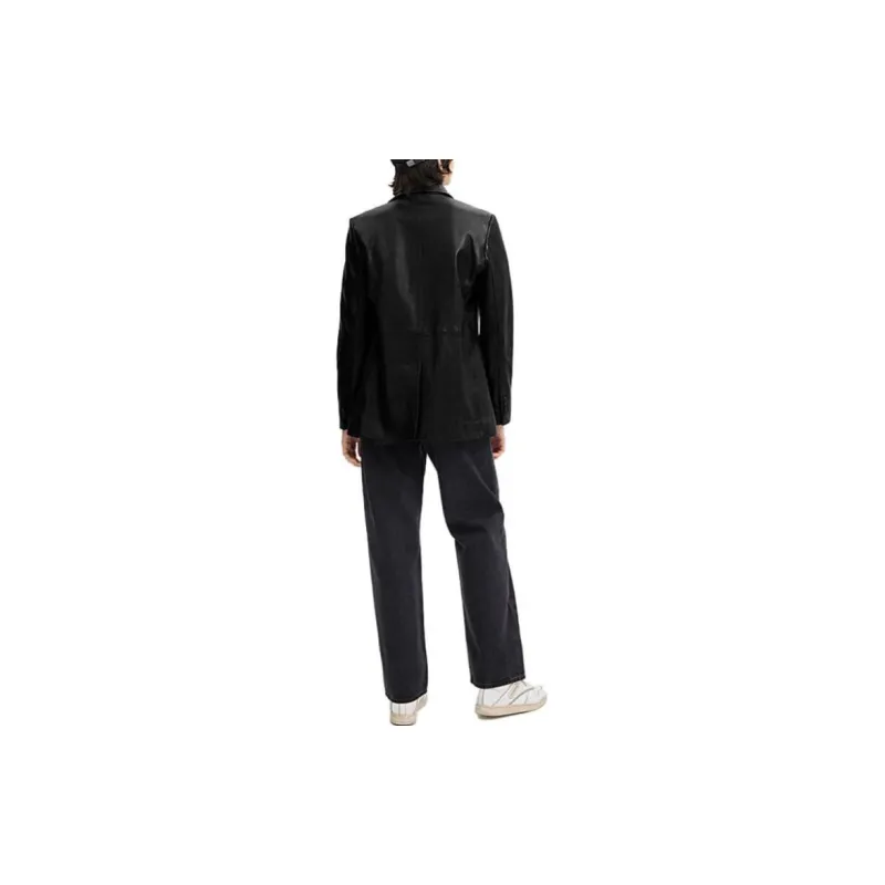 COACH Leather Jackets Women's Black-2
