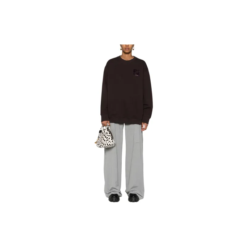 FENDI Logo Embroidered Crewneck Sweatshirt-1