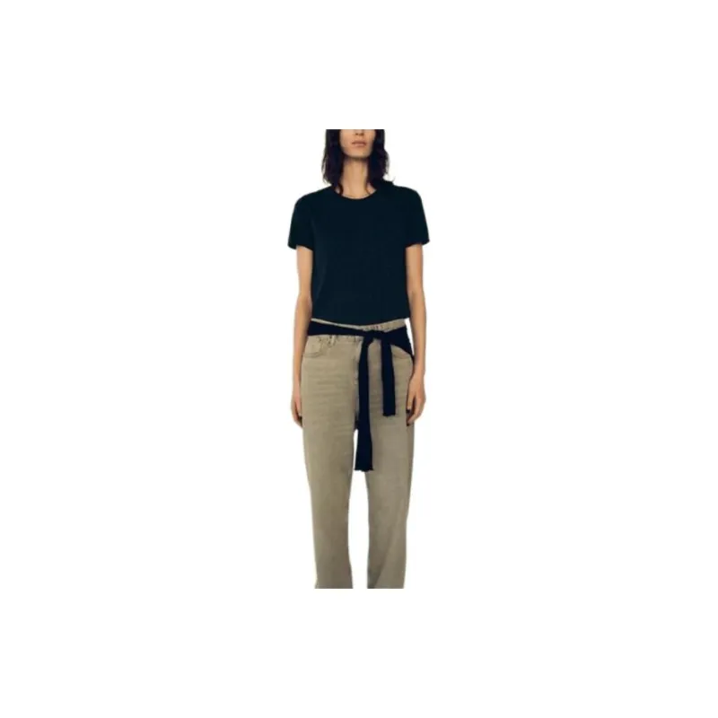 ZARA T-Shirts Women's Navy Blue-2