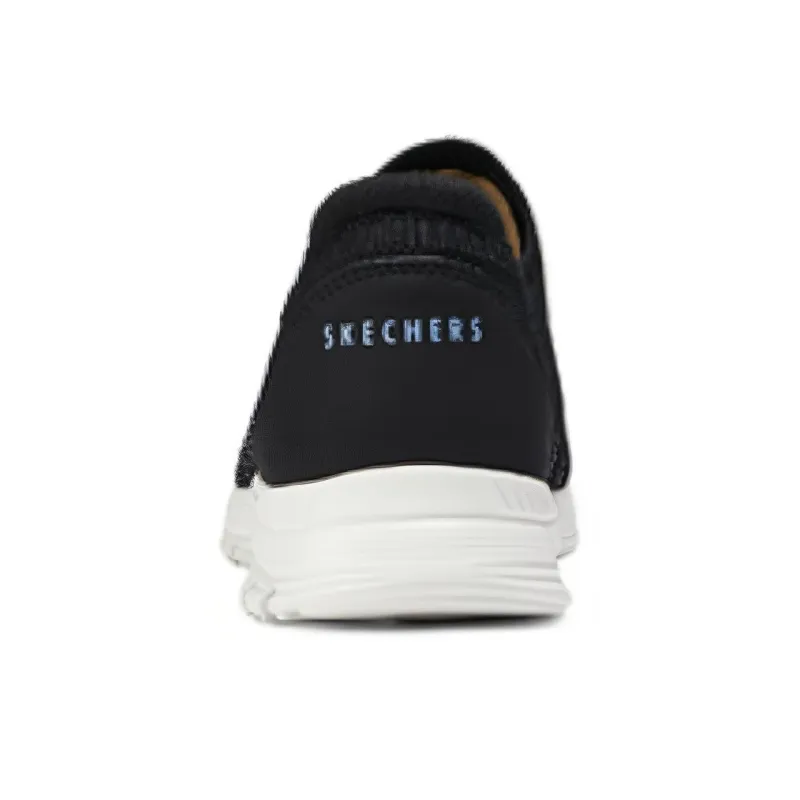 Skechers Cushioned Slip-Resistant Low-Top Casual Shoes Women's Black Multicolor-3
