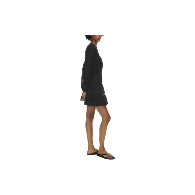 ARITZIA Little Moon Perissa Dress Long-Sleeved Dresses Women's Black-4