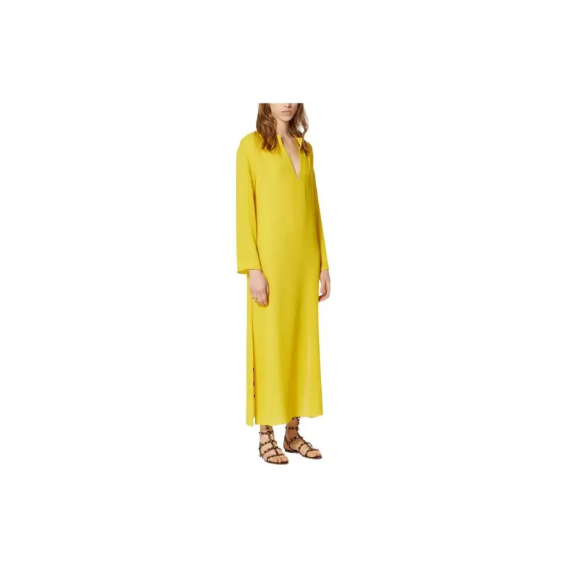 Valentino Long Sleeved Dresses Women's Yellow-3
