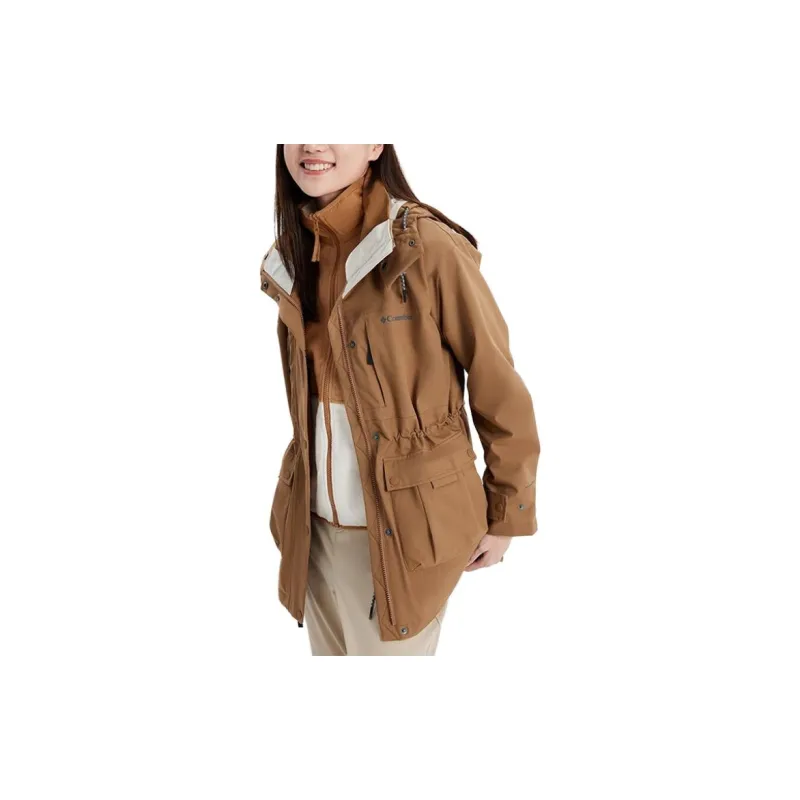 Columbia Waterproof, Thermal, And Rainproof Windbreaker Jacket Women's Brown-6