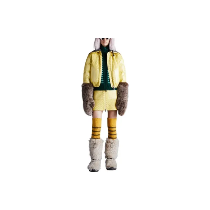 Moncler Down Jacket Women's Yellow-1