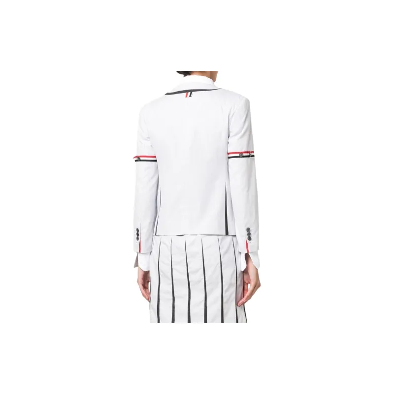 THOM BROWNE Trompe L'oeil Striped Blazer-3
