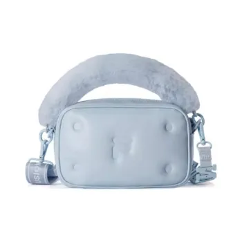 FILA FUSION PU Shoulder Bag, Crossbody Bag, Handbag Extra Small Unisex Light White Blue