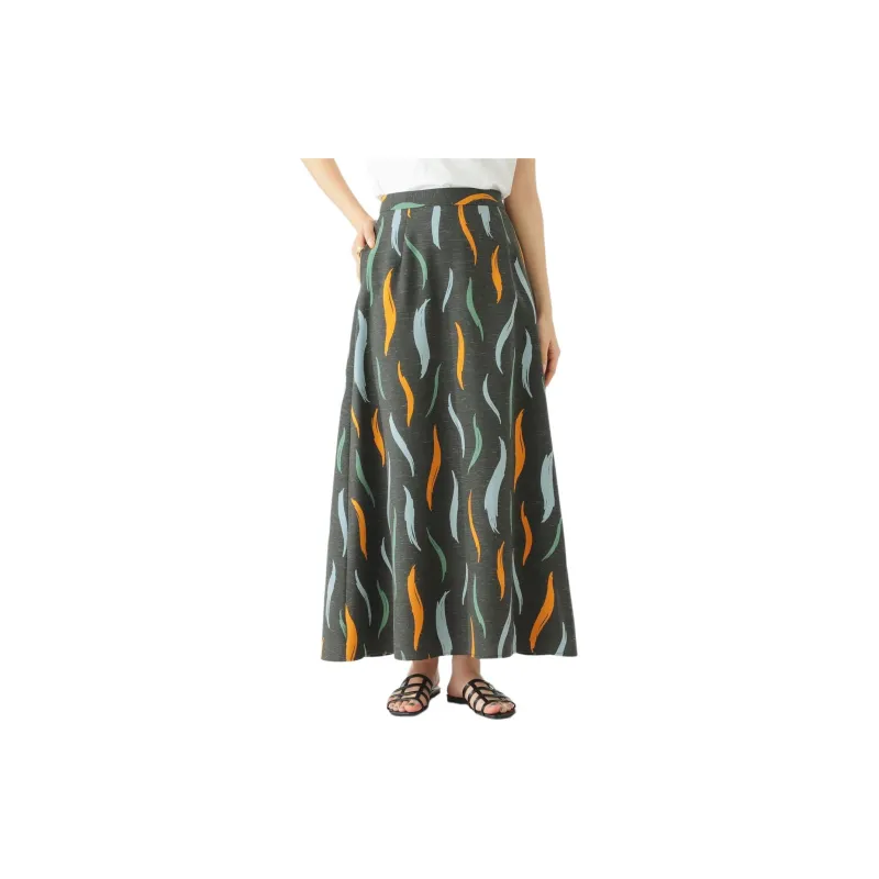 Beams By B MING Casual Long Skirt Women's Black-1