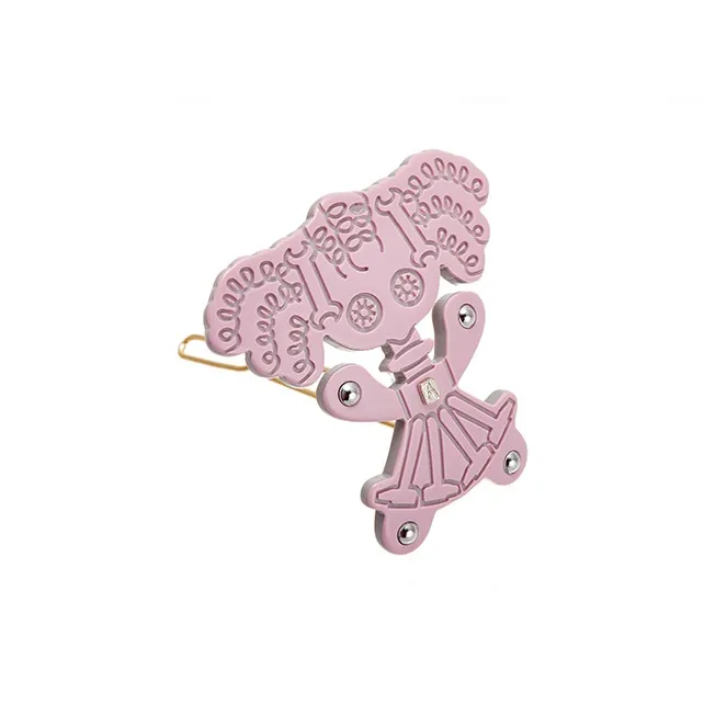 ALEXANDRE DE PARIS Mini Robot Pink Hair Clip Hair Accessory Headpiece Women's-2