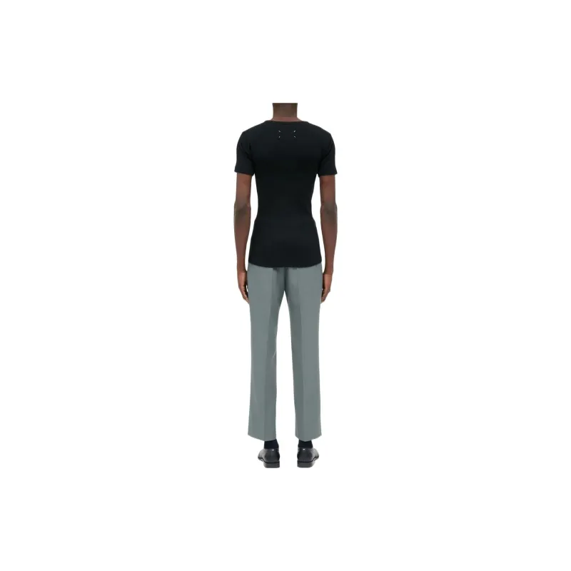 Maison Margiela Logo Patch Knitted T Shirt-2