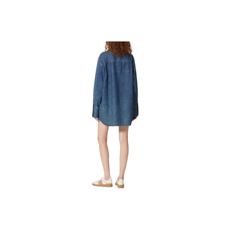 Valentino Long Sleeved Dress Women's Blue-2