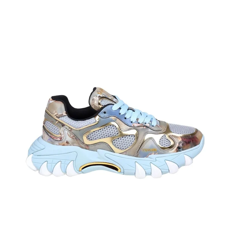 BALMAIN Wear-Resistant Low-Top Sports Lifestyle Casual Shoes Men's Gold-1