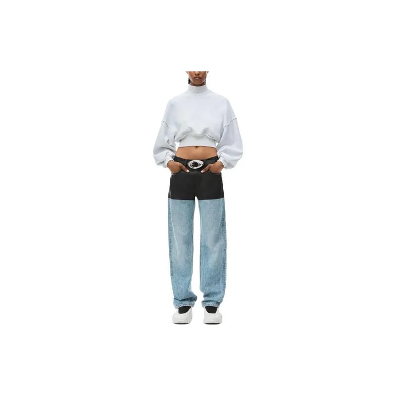 Alexander Wang High Neck Cropped Sweatshirt-1