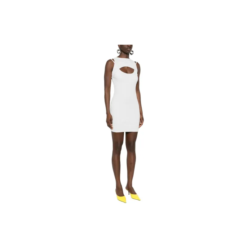 OFF WHITE Cut out Ribbed knit Dress-3