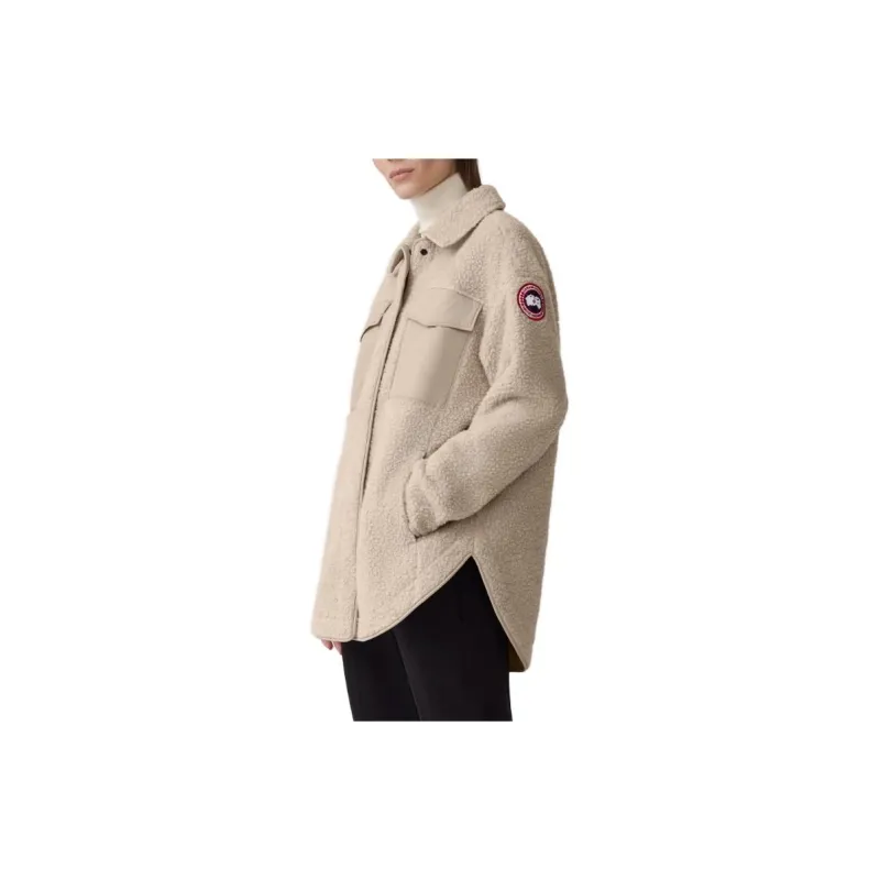 Canada Goose Simcoe Shirt Jacket Kind High Pile Fleece Jackets Coats Women's Gray-4