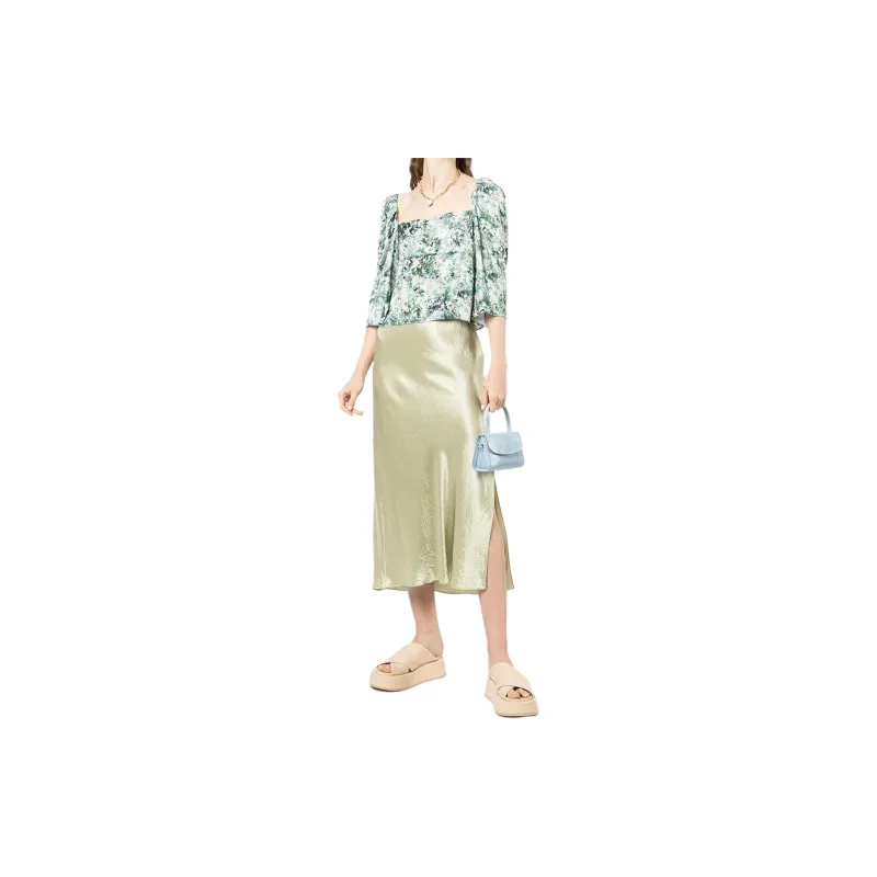 VINCE Floral print Square neck Blouse-1