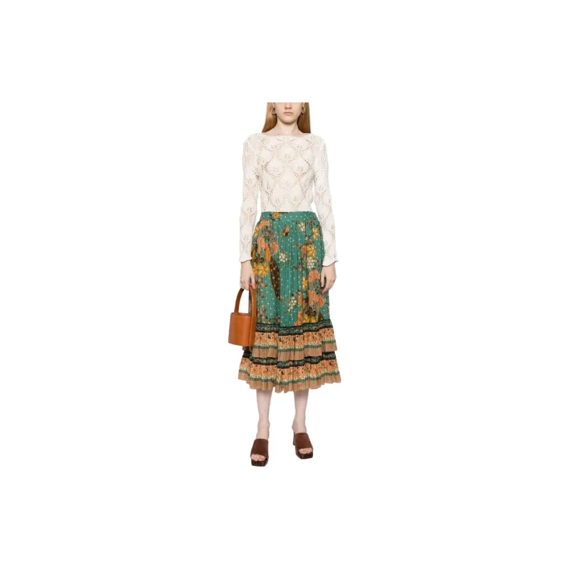 Ulla Johnson Zadie Ruffled Midi Skirt-1
