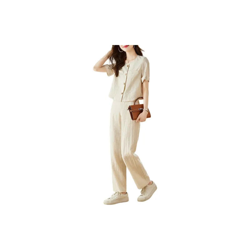 Still Quiet Casual Suit Women's Oat-1