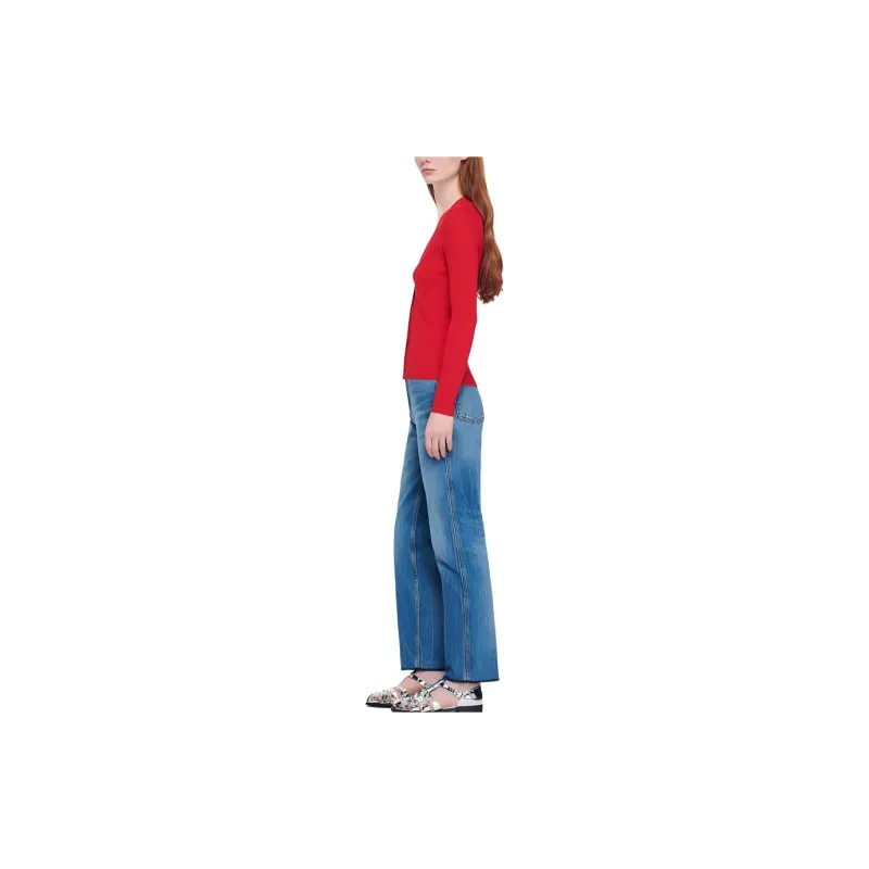 Sandro SS23 Year Of The Rabbit Capsule Collection Knitwear Women's Red-3