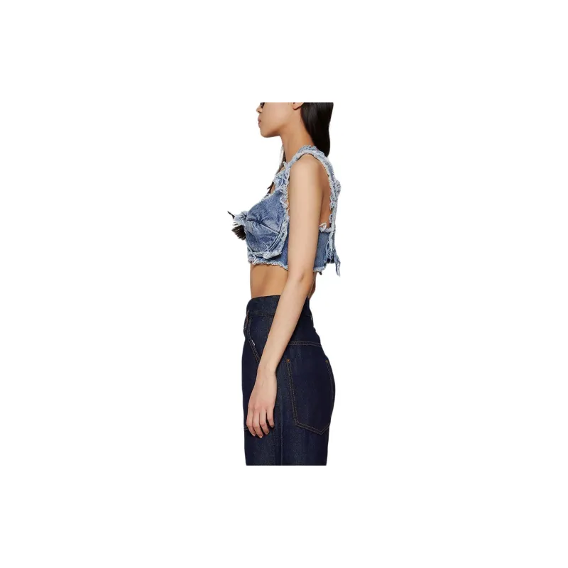 NATASHA ZINKO Layered Denim Corset-4