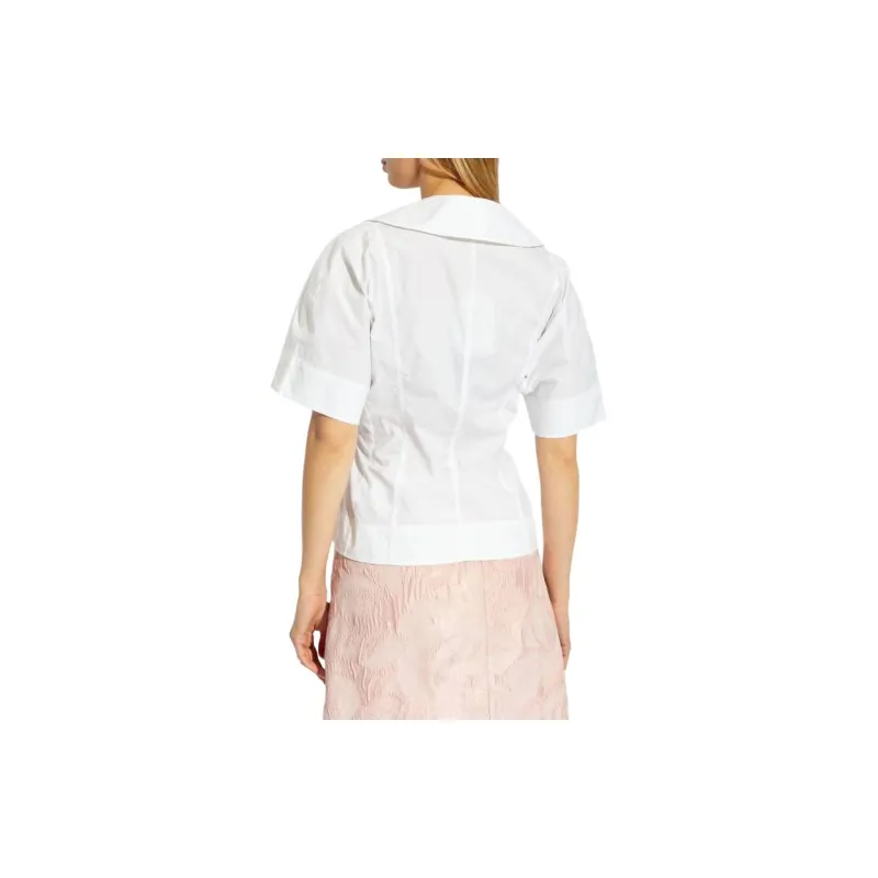 GANNI Wrapped Short Sleeved Blouse-3