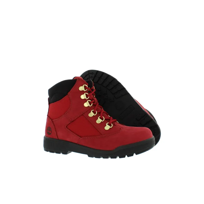 Timberland 6 Inch Field Boot Junior 'Dark Red Black'-3