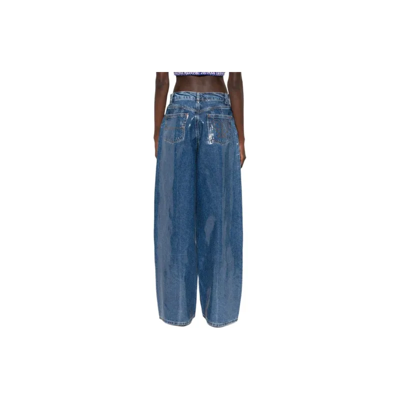 PHILOSOPHY DI LORENZO SERAFINI Coated finish Wide leg Trousers-2